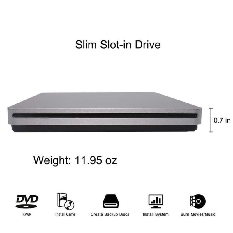 Unidad externa de CD/DVD Oulin USB C grabadora/grabadora para MacBook