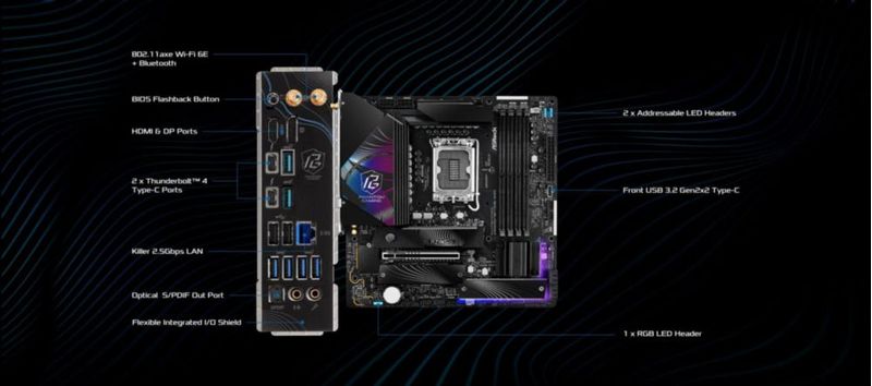 Placa madre ASRock Z890M Riptide WiFi 6E Phantom Gaming