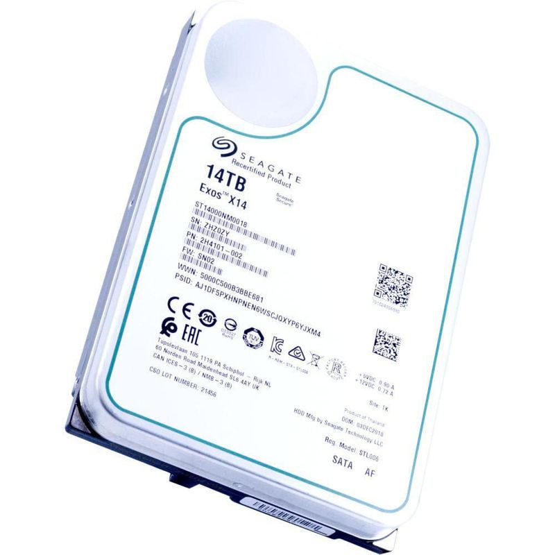 Disco duro Reacondicionado Seagate Exos X14 de 14 TB 7200 RPM SATA 3.5"