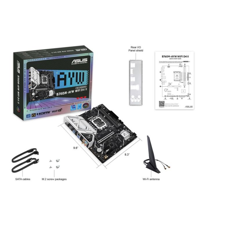 Placa madre ASUS B760M-AYW WiFi D4 II Intel® B760 (LGA 1700)