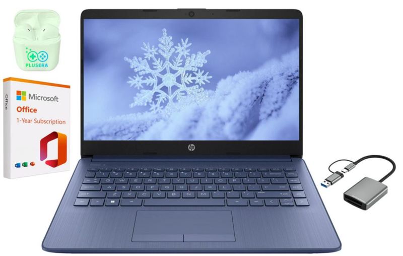 Laptop HP 14" Intel N4120 8 GB RAM 64 GB eMMC + 256 GB SD