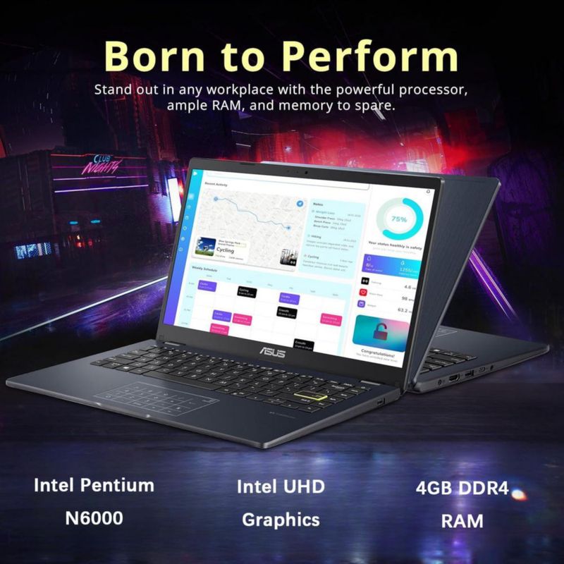 Ordenador portátil ASUS Vivobook go 14 FHD Intel Pentium N6000 de 4 GB de RAM