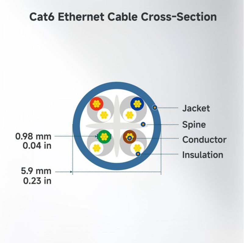 Cable Ethernet Matters Cat 6 10 Gbps 25 pies azul