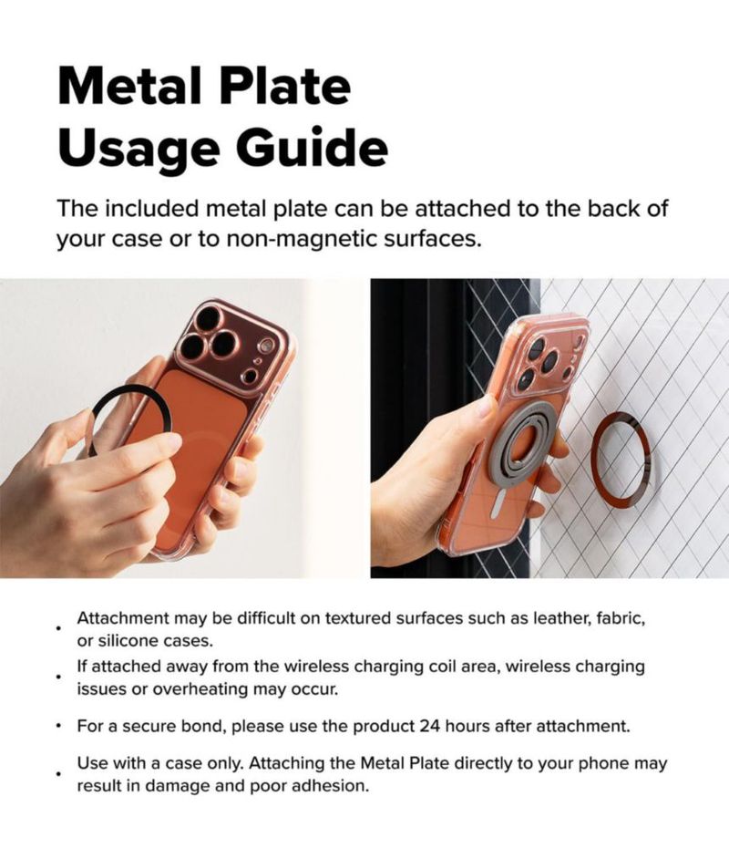 Anillo inteligente magnético dual Phone Grip Ringke plata satinada