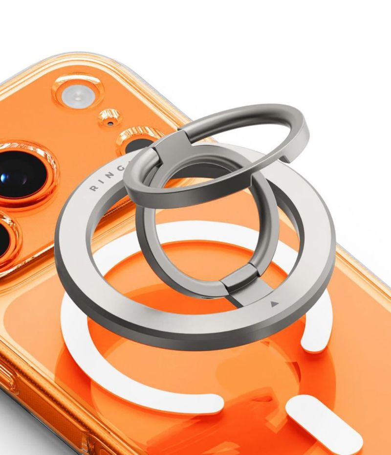Anillo inteligente magnético dual Phone Grip Ringke plata satinada