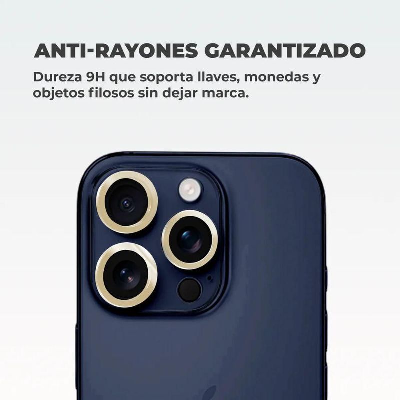 Mica De Cámara Cristal Deluxe Para Iphone 15 Pro/ 15 Pro Max