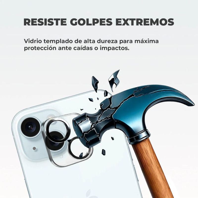 Mica De Cámara Cristal 9d Deluxe Para iPhone 15/15 Plus Plateado