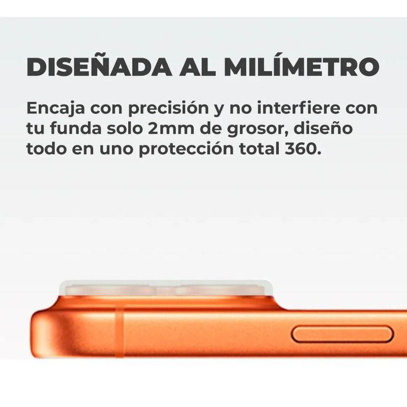 Mica Cámara Cristal Templado Deluxe Para Iphone 17 Pro Max