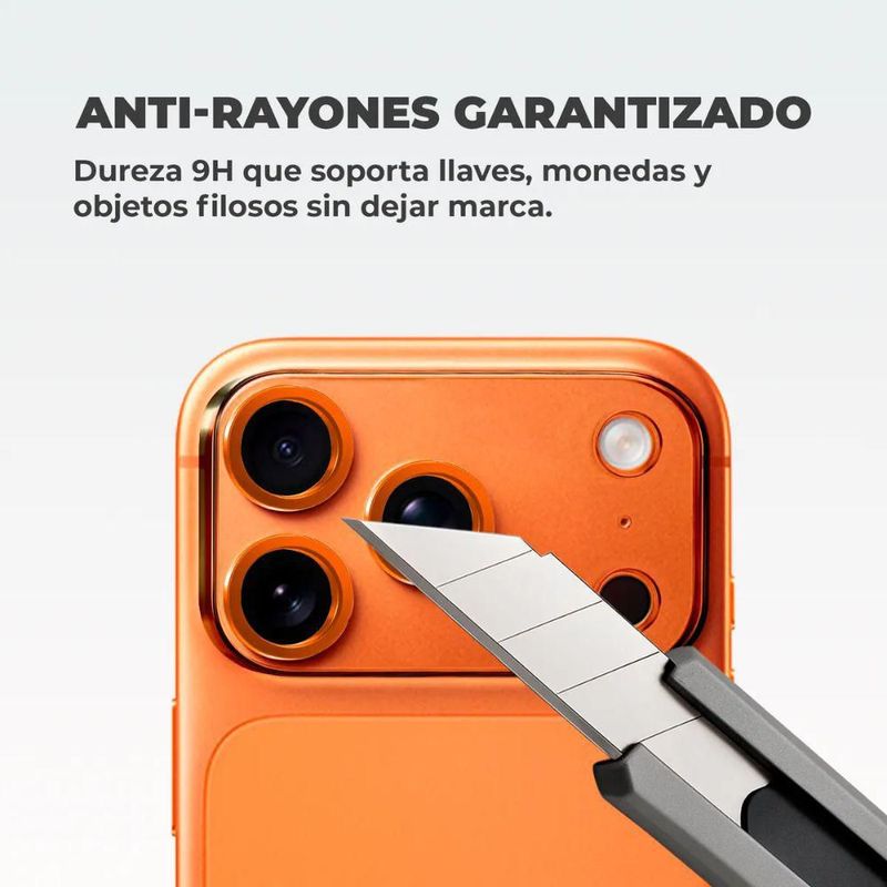 Mica Cámara Cristal Templado Deluxe Para Iphone 17 Pro Max