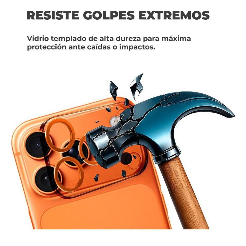 Mica Cámara Cristal Templado Deluxe Para Iphone 17 Pro Max