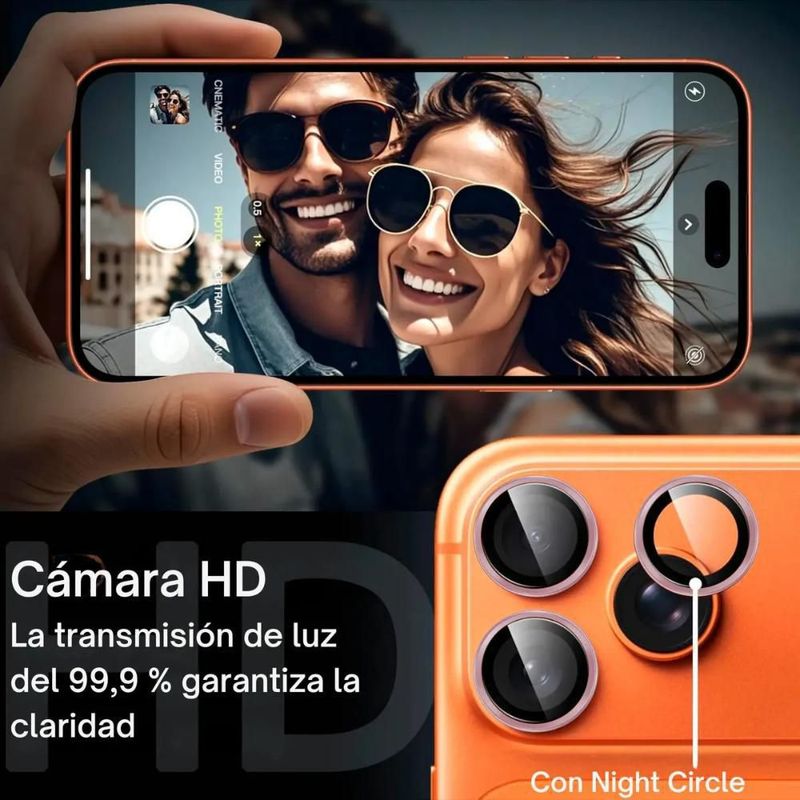 Mica Aros Protectores Camara Para iPhone 17 Pro/ 17 Pro Max