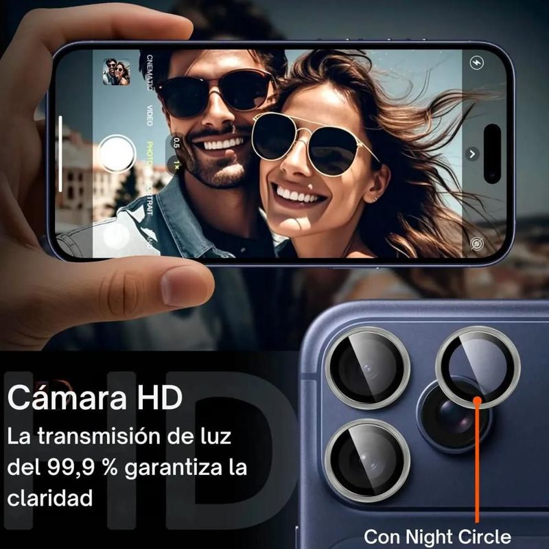 Mica Aros Protectores Camara Para iPhone 17 Pro/ 17 Pro Max