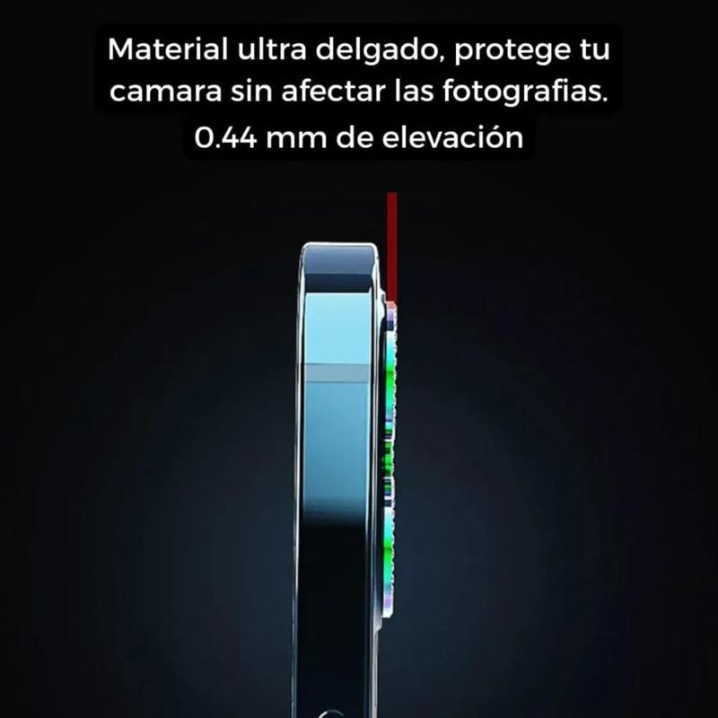Mica Lente Aros Cámara Glitter Brillo Diamantes Para iPhone