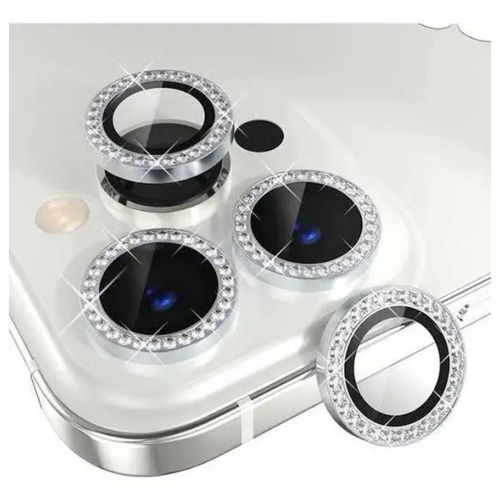Mica Lente Aros Cámara Glitter Brillo Diamantes Para iPhone