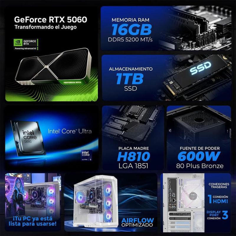 Xtreme pc ai performance rtx 5060 ultra 5 16gb 1tb monitor27