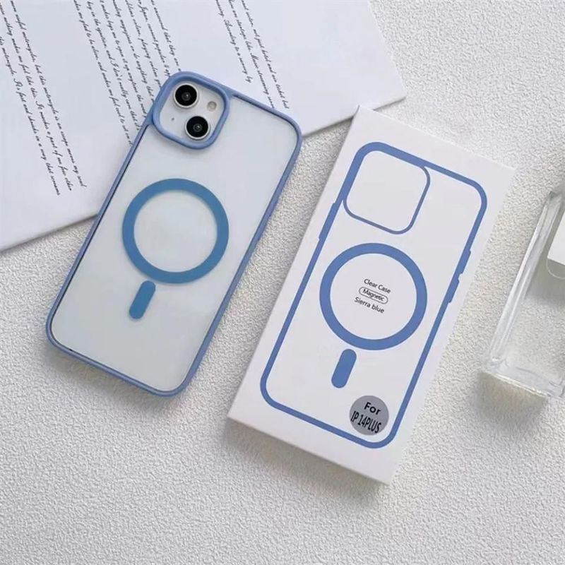 Funda Case Transparente Clear De Colores Para iPhone Magsafe