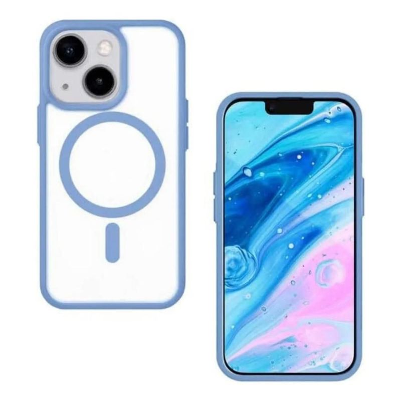 Funda Case Transparente Clear De Colores Para iPhone Magsafe