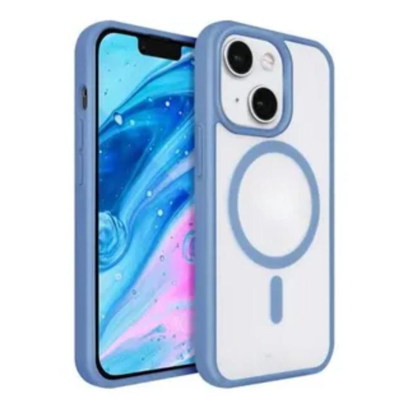 Funda Case Transparente Clear De Colores Para iPhone Magsafe