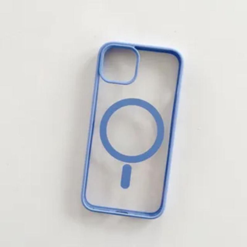 Funda Case Transparente Clear De Colores Para iPhone Magsafe