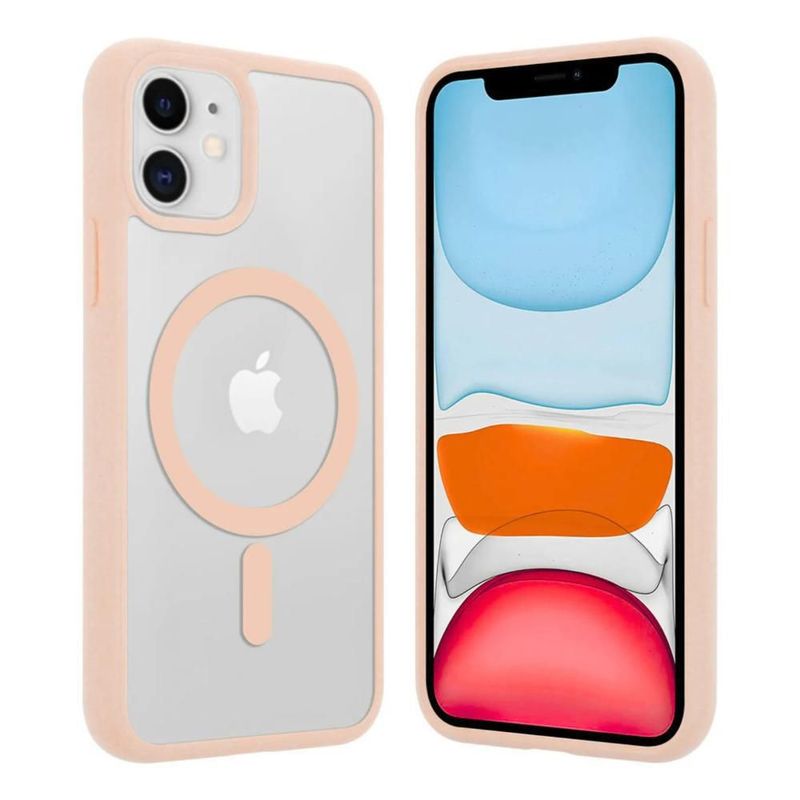 Funda Case Transparente Clear De Colores Para iPhone Magsafe
