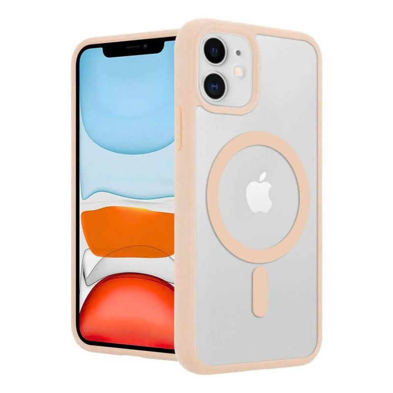 Funda Case Transparente Clear De Colores Para iPhone Magsafe