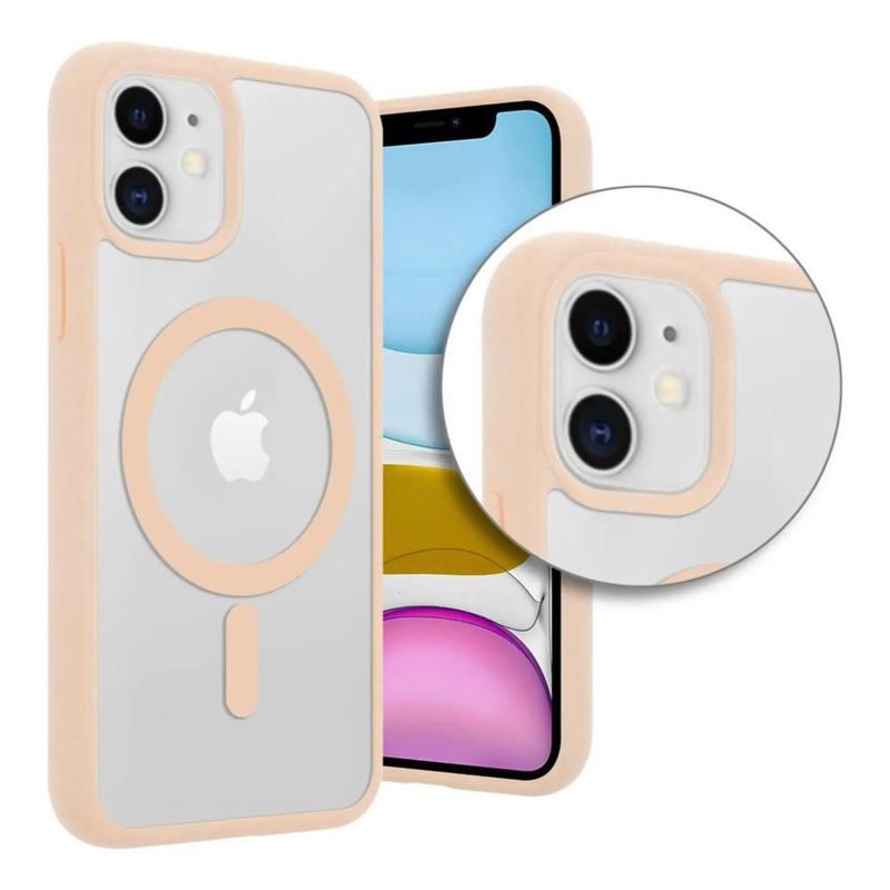 Funda Case Transparente Clear De Colores Para iPhone Magsafe