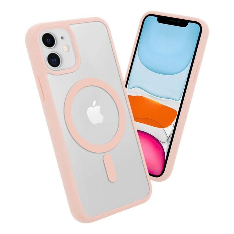 Funda Case Transparente Clear De Colores Para iPhone Magsafe