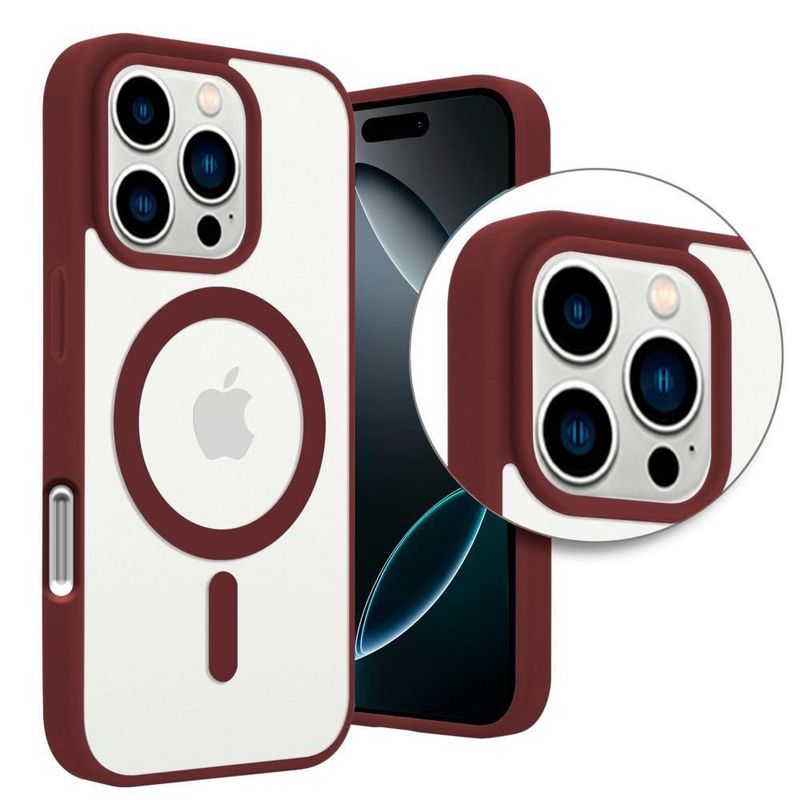 Funda Case Transparente Clear De Colores Para iPhone Magsafe