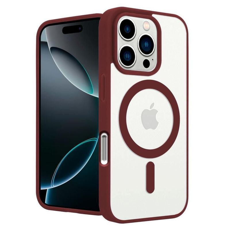Funda Case Transparente Clear De Colores Para iPhone Magsafe