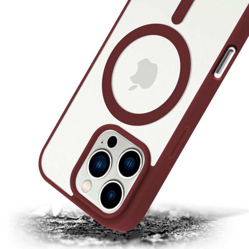 Funda Case Transparente Clear De Colores Para iPhone Magsafe