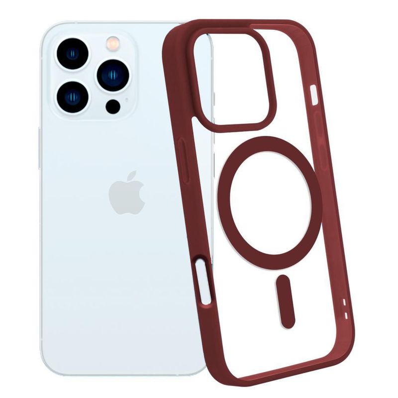 Funda Case Transparente Clear De Colores Para iPhone Magsafe