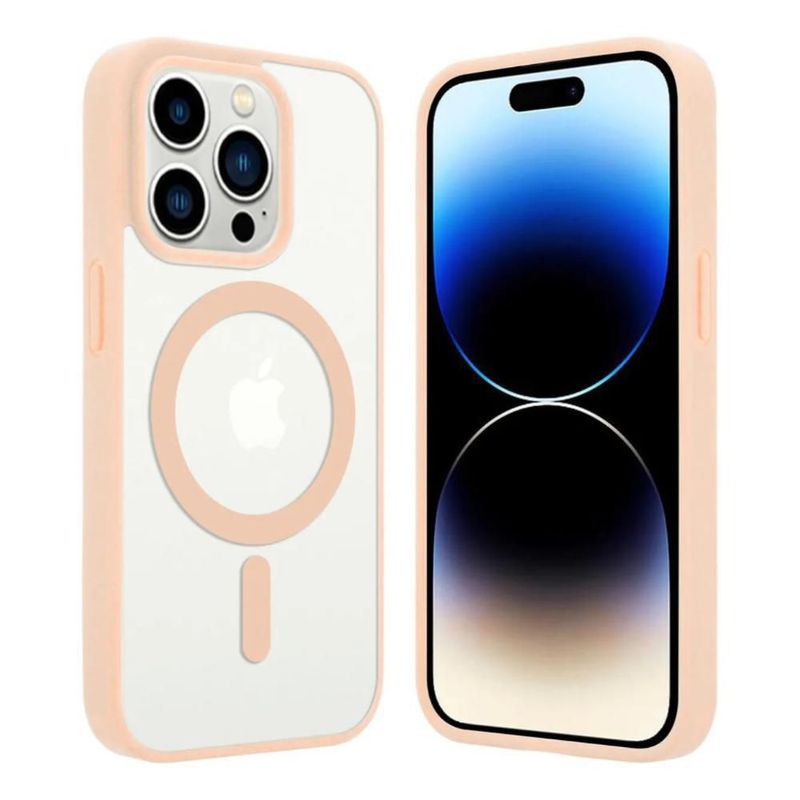 Funda Case Transparente Clear De Colores Para iPhone Magsafe