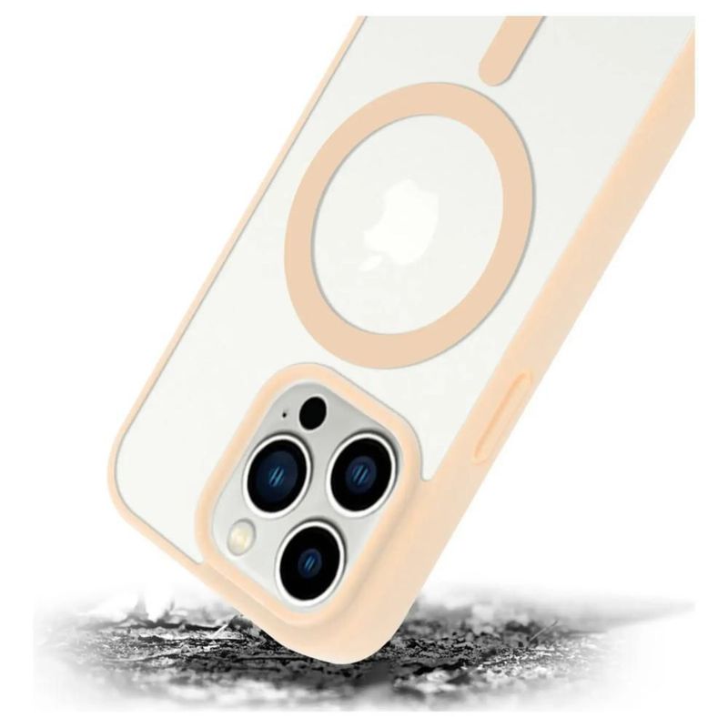 Funda Case Transparente Clear De Colores Para iPhone Magsafe