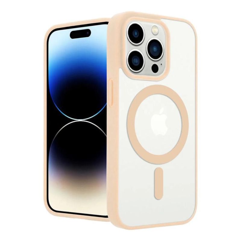Funda Case Transparente Clear De Colores Para iPhone Magsafe