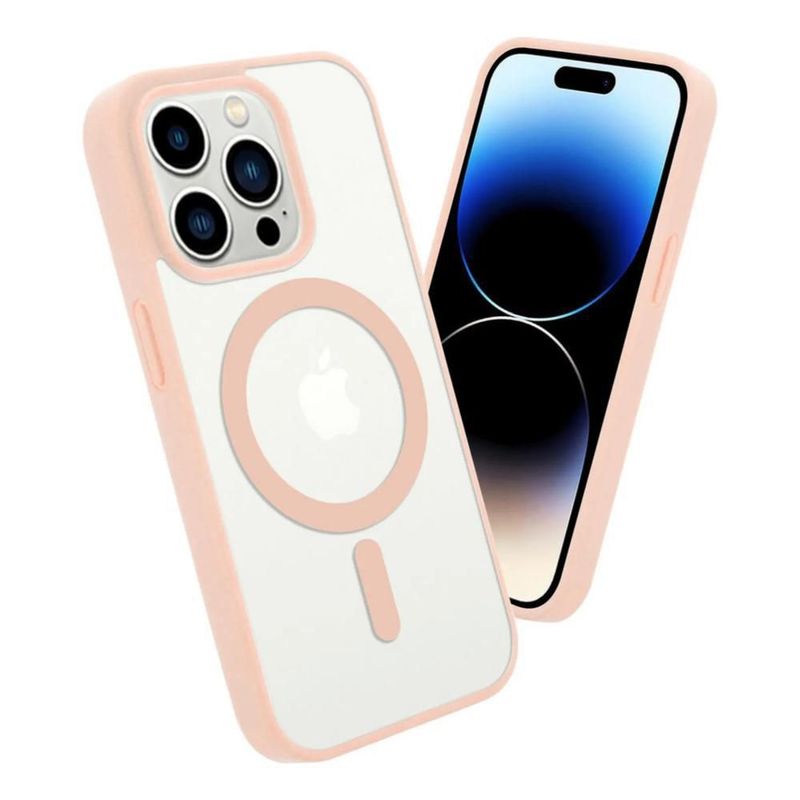 Funda Case Transparente Clear De Colores Para iPhone Magsafe