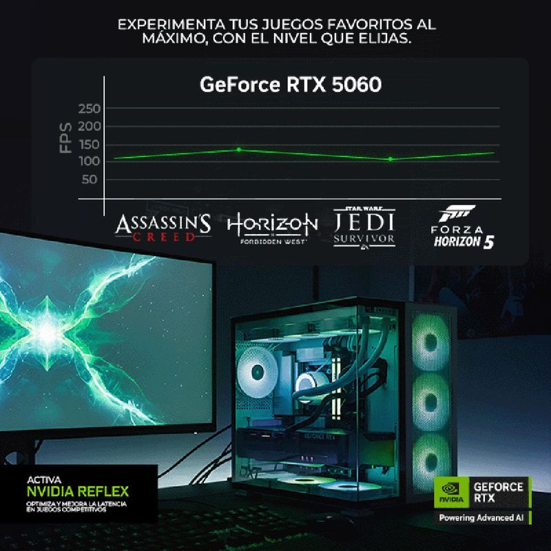 Pc gamer dxt rtx 5060 core i7 16gb ddr5 ssd 1tb monitor 27