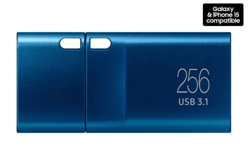 Unidad flash USB Samsung Type-C™ 256 GB 400 MB/s impermeable azul