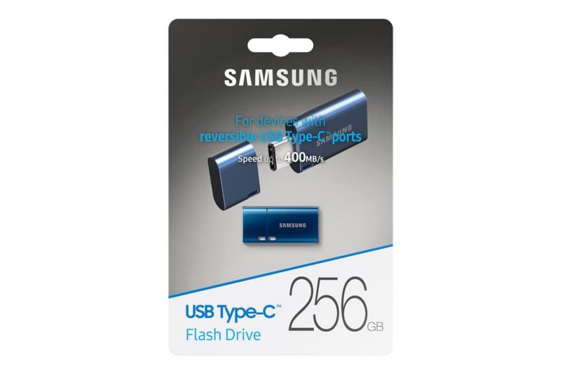 Unidad flash USB Samsung Type-C™ 256 GB 400 MB/s impermeable azul