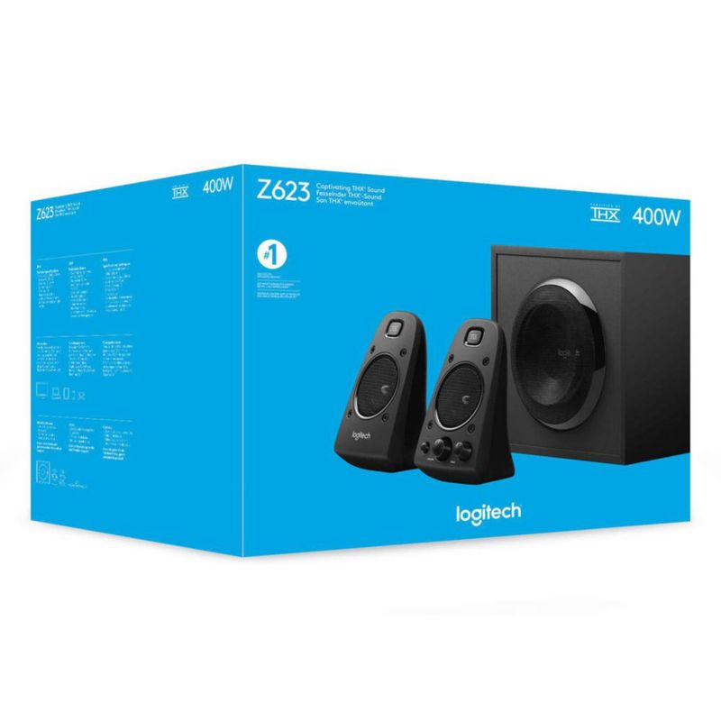 Sistema de altavoces para el hogar Logitech Z623 400W 2.1 Black
