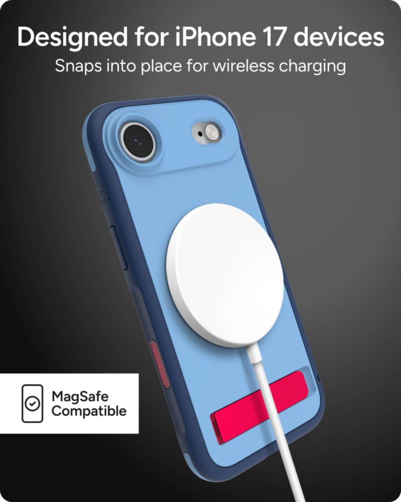 Funda ZAGG Sedona Snap para iPhone Air azul con soporte
