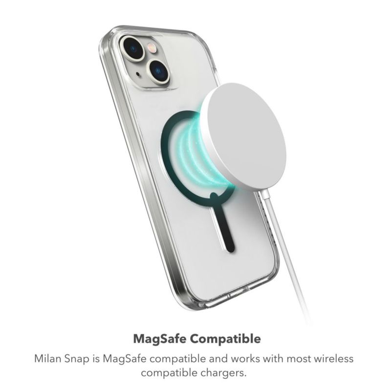 Funda ZAGG Milan Snap para iPhone 15 Plus resistente a caídas de hasta 4 m