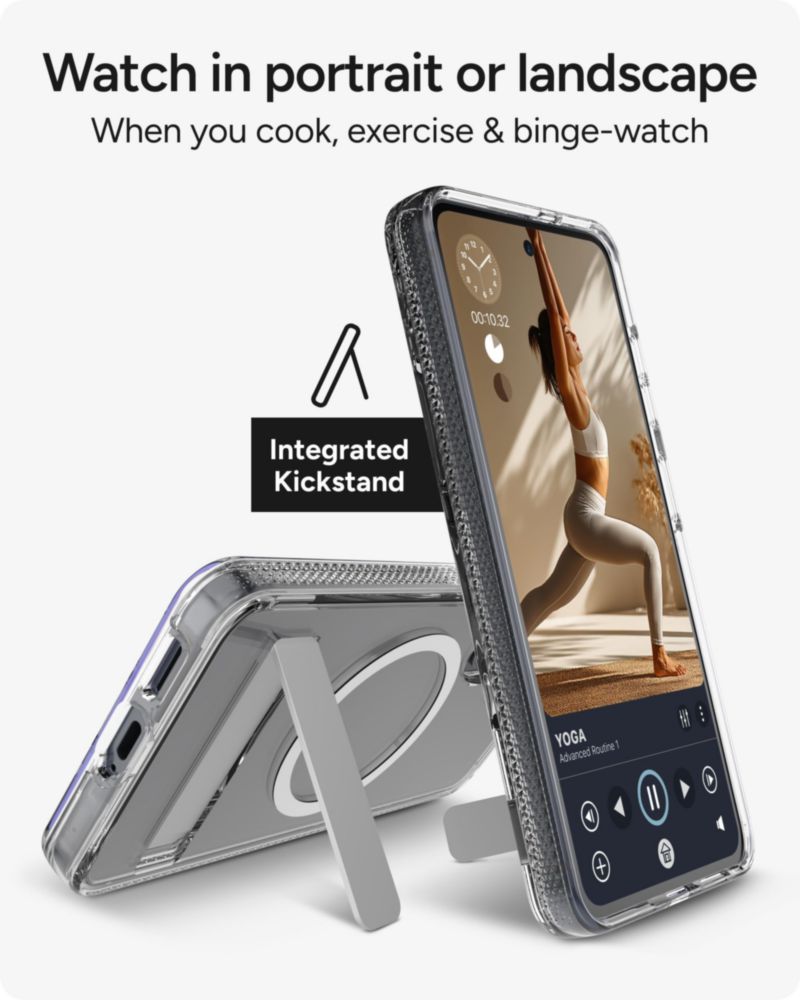 Funda transparente ZAGG para Galaxy S26 con soporte protección contra caídas de 4 m y grafeno