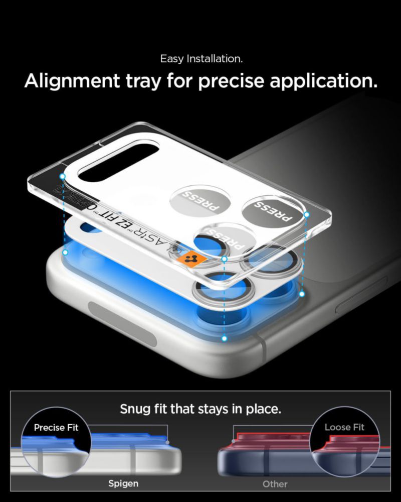 Protector de lente de cámara Spigen GlasTR EZ Fit Optik Pro XL
