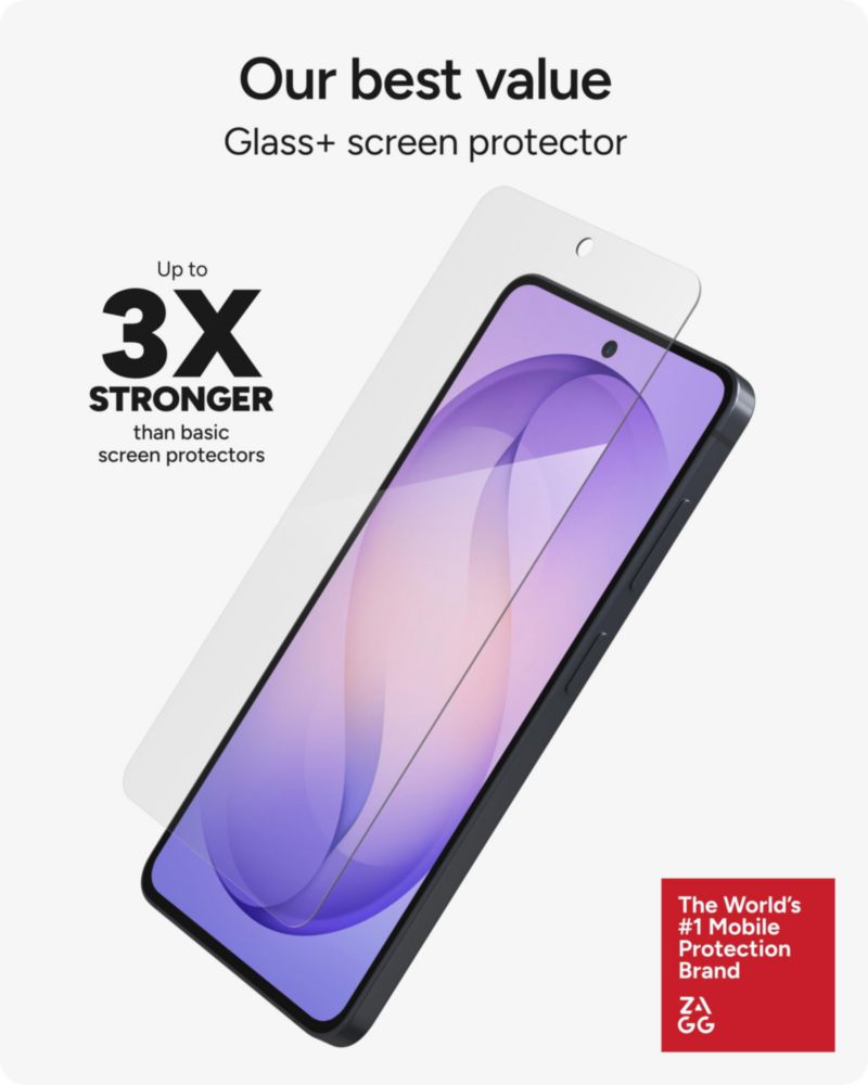 Protector de pantalla ZAGG Glass+ de vidrio templado para Samsung Galaxy S26