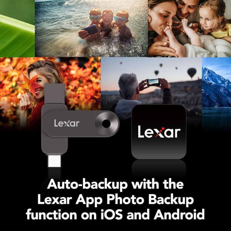 Unidad de estado sólido Lexar D500 de 1 TB con USB-C y USB-A
