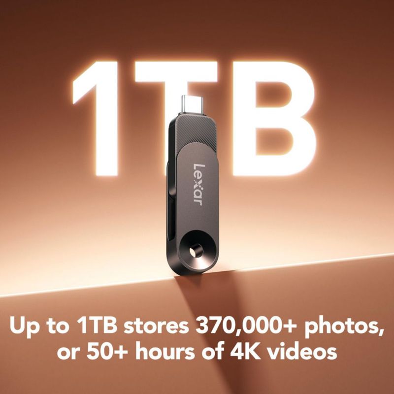 Unidad de estado sólido Lexar D500 de 1 TB con USB-C y USB-A