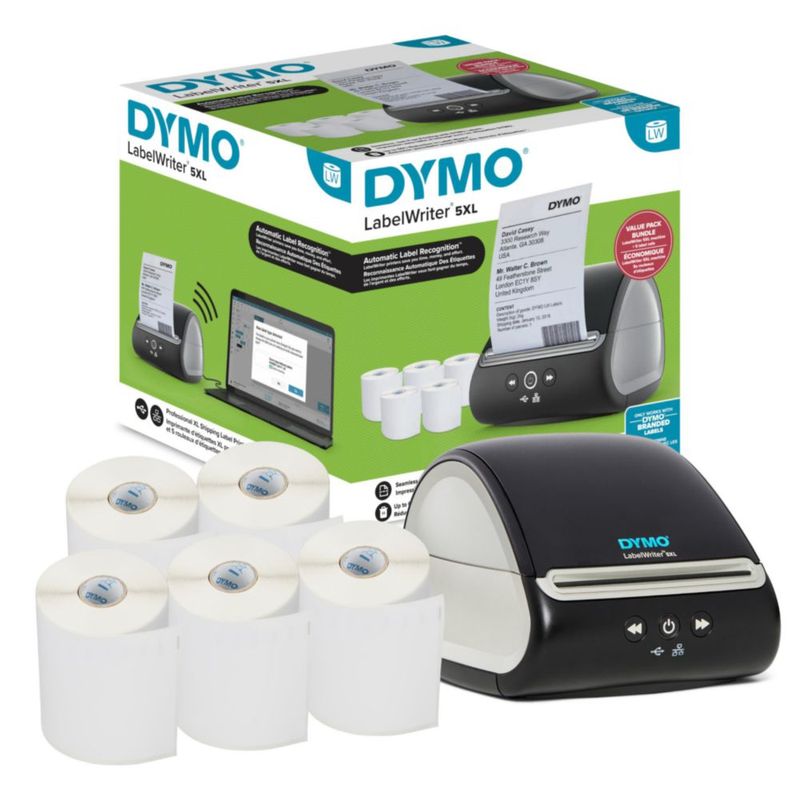 Impresora de etiquetas DYMO LabelWriter 5XL para envíos extra anchos