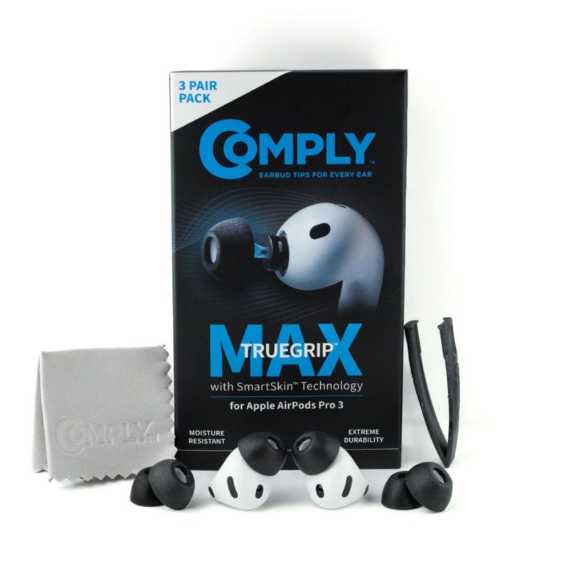 Puntas para auriculares COMPLY TrueGrip MAX para AirPods Pro 3 negras