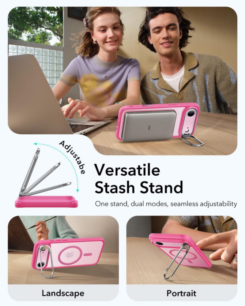 Funda ESR para iPhone 17 Air con MagSafe rosa militar
