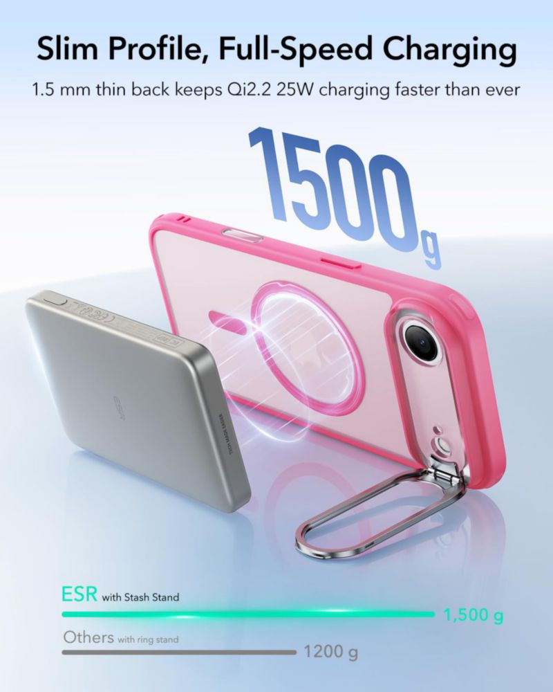 Funda ESR para iPhone 17 Air con MagSafe rosa militar
